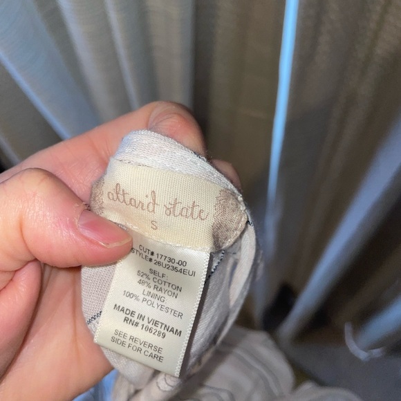 Altar'd State Cream Striped Wrap Romper - Picture 9 of 11